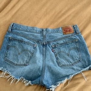 Levi’s 501 high rise shorts- light wash size 33.